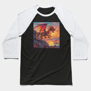 A Colorful Dragon Baseball T-Shirt